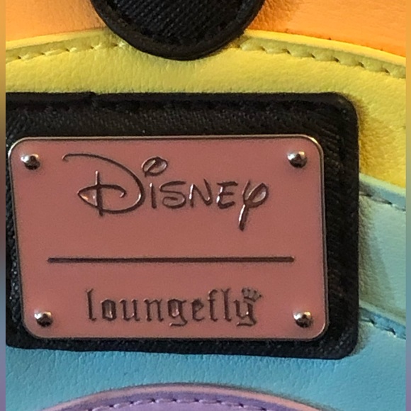 Disney By Loungefly Rainbow Crossbody Bag With Mickey Ears Handle - Picture 4 of 13